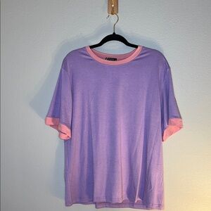 Women’s Oversized Fit Purple and Pink T-Shirt